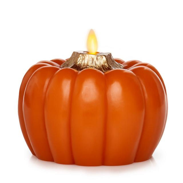 Luminara® Moving Flame® Flameless Pumpkin Candle in Gold