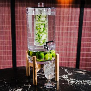 Aloha Beverage Dispenser with Bamboo Stand