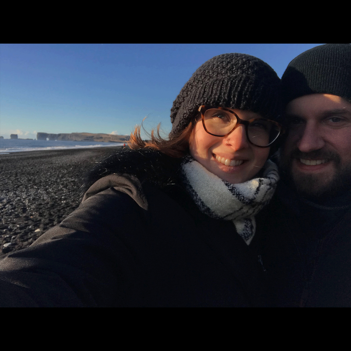 Black sand beach in Iceland