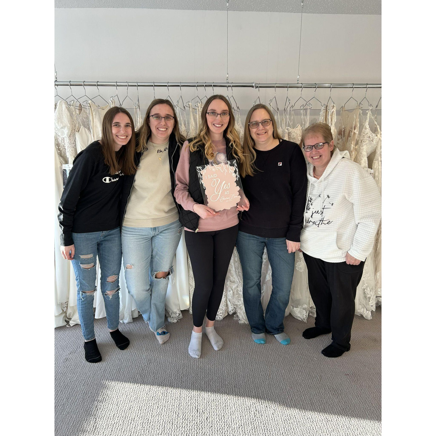 Jami saying yes to the dress!