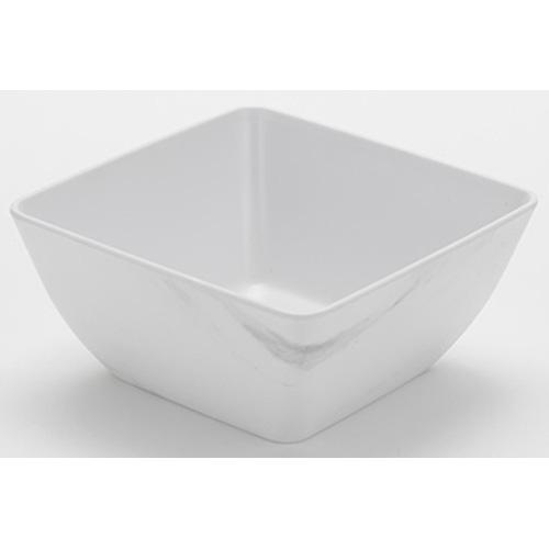 American Metalcraft MWMSQ7 White Marble 54 oz 7 Inch Square Naturals Collection Melamine Serving Bowl