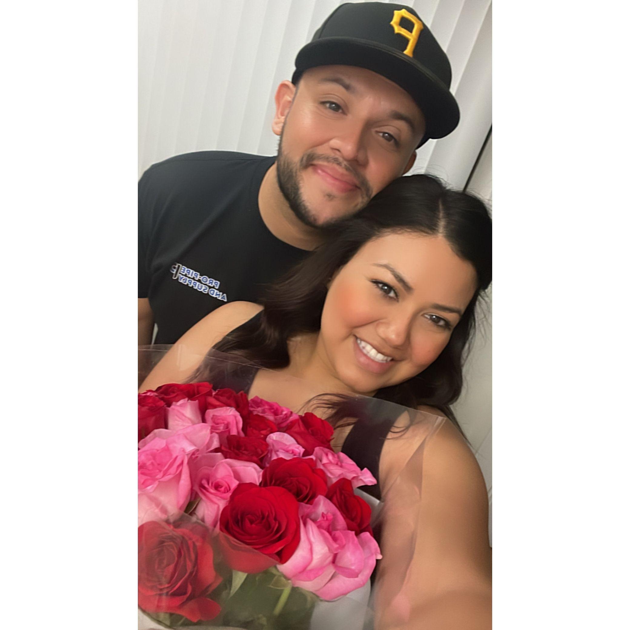 We first said "I love you" when we became boyfriend and girlfriend