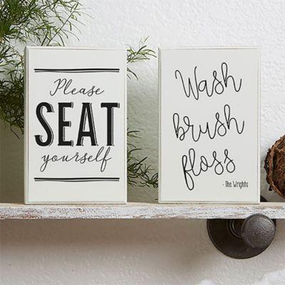 Welcome to the Bathroom Rectangle Shelf Block