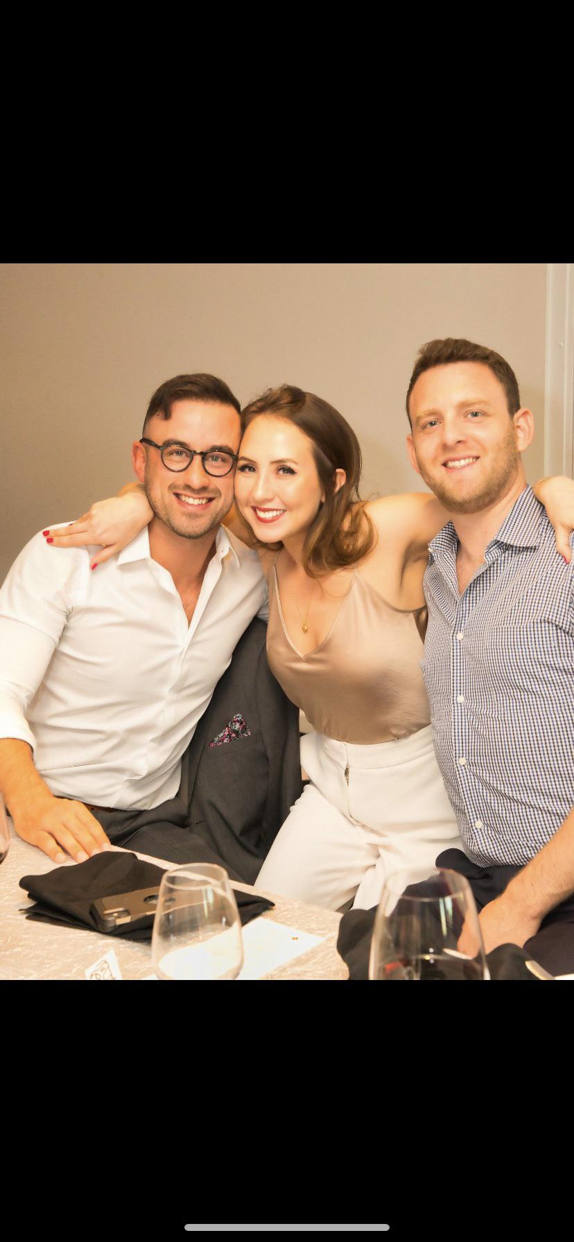 Alyssa with two of the groomsmen (and Trevor’s best friends) Matt & David