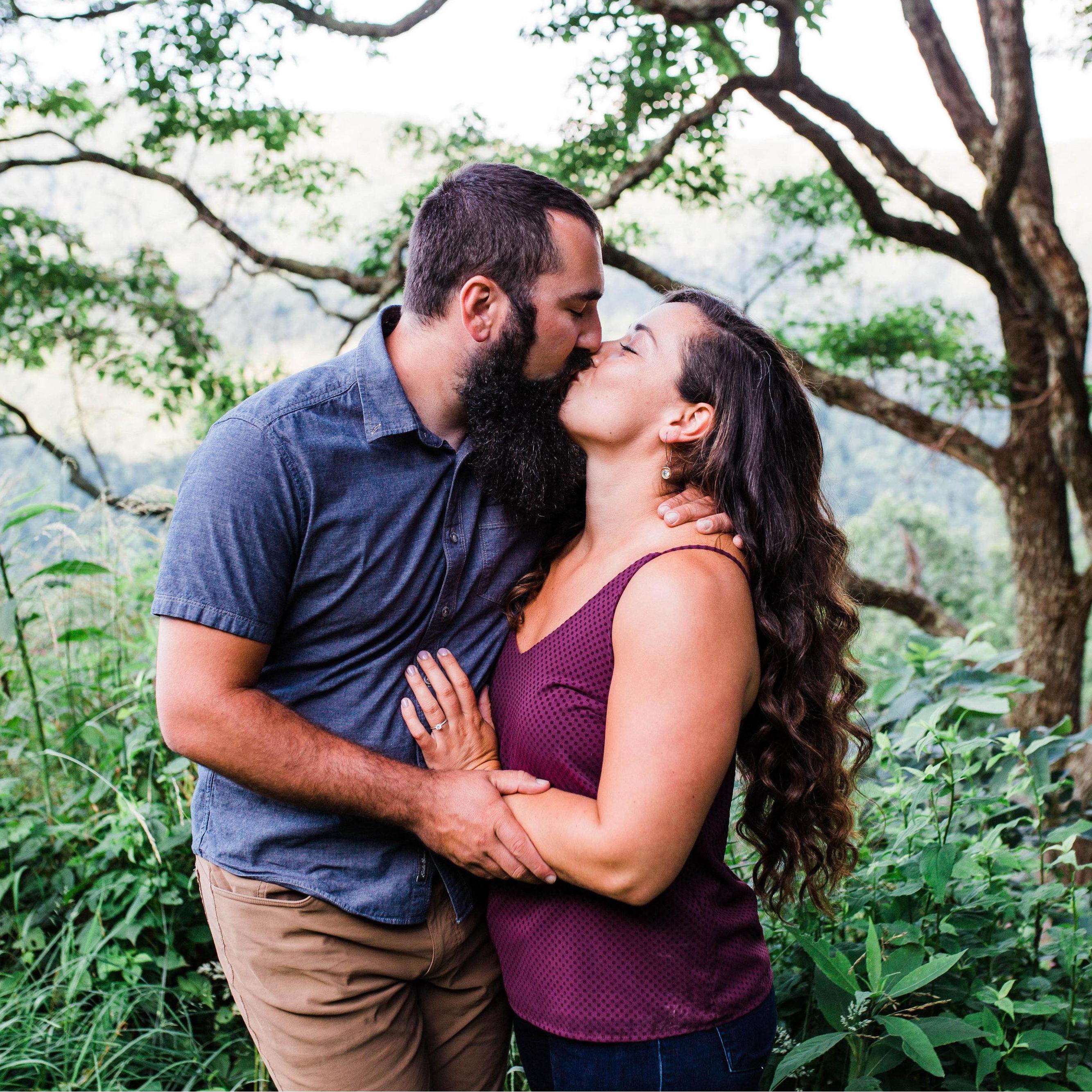 Jun. 2020. Asheville, NC. Engagement photos along the Blue Ridge Parkway (by our lovely photographer Melissa McElrath).