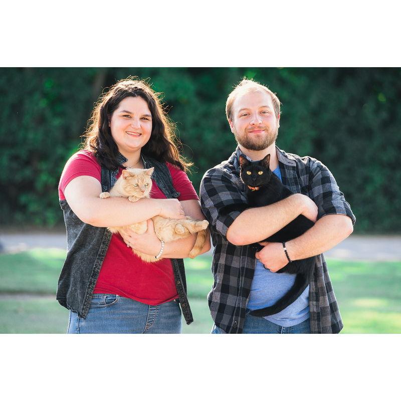 Family portrait during our engagement pictures! We love our girls, Babes and Blake! -- September 2022