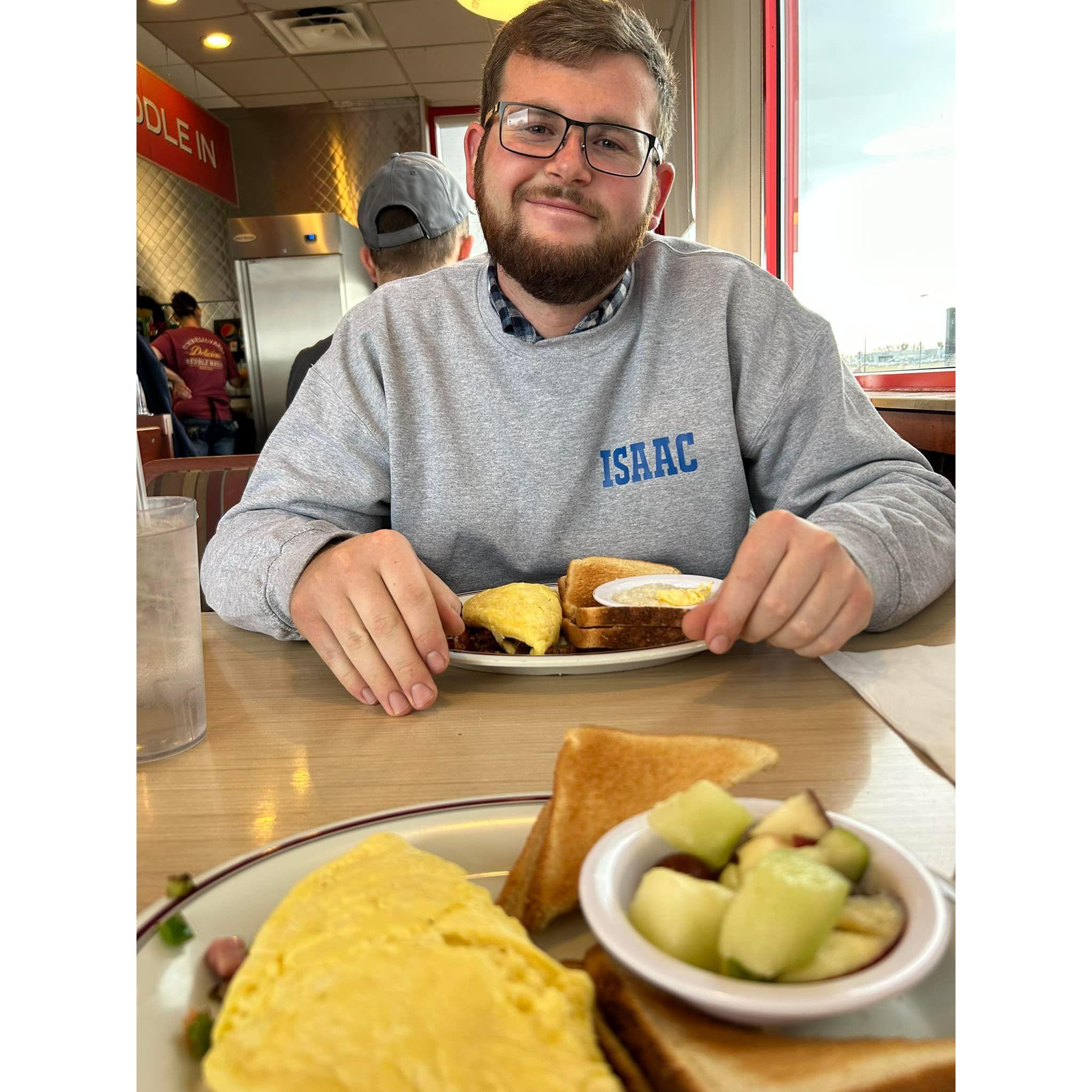 Our first official date was at Huddle House followed by a trip to Rural King