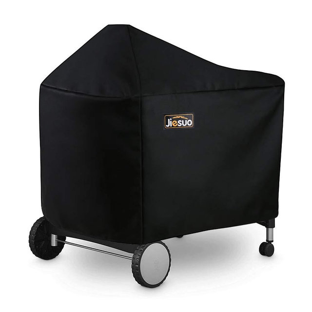 JIESUO BBQ Grill Cover for Weber Performer Deluxe Charcoal: Heavy Duty Waterproof 22 Inch BBQ Cover for Weber Performer Charcoal Grills