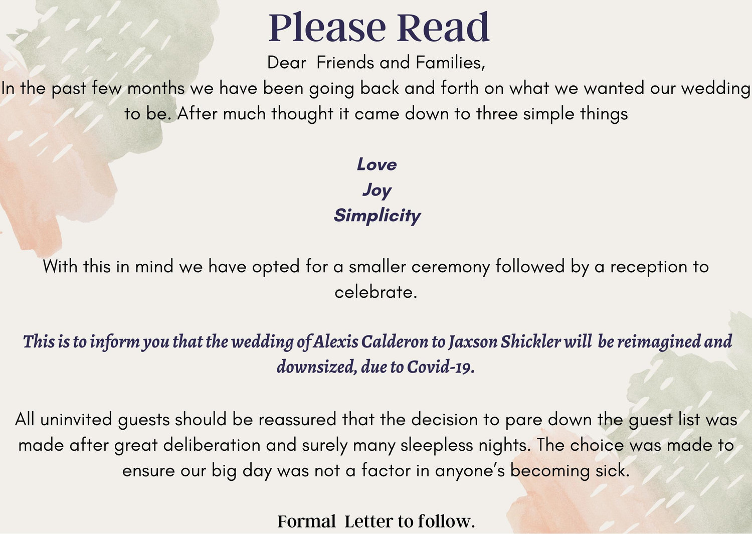 The Wedding Website of Alexis Calderon and Jaxson Shickler