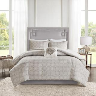 Malia 4-Piece Reversible Duvet Cover Set