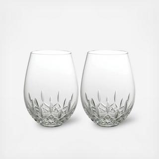Giftology Lismore Nouveau Red Wine Glass, Set of 2