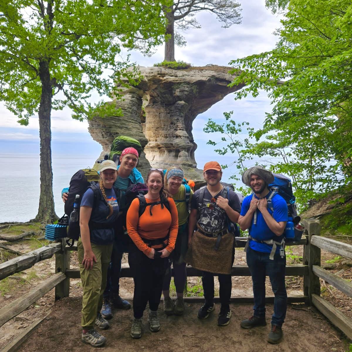 Backpacking pictured rocks