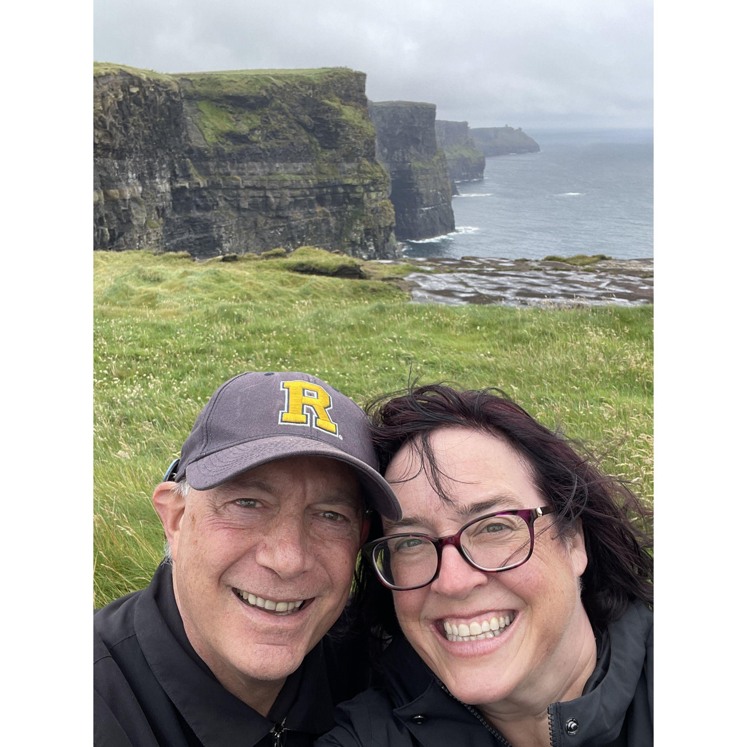 Smiling in front of The Cliffs of Moher or "The Cliffs of Insanity" per The Princess Bride