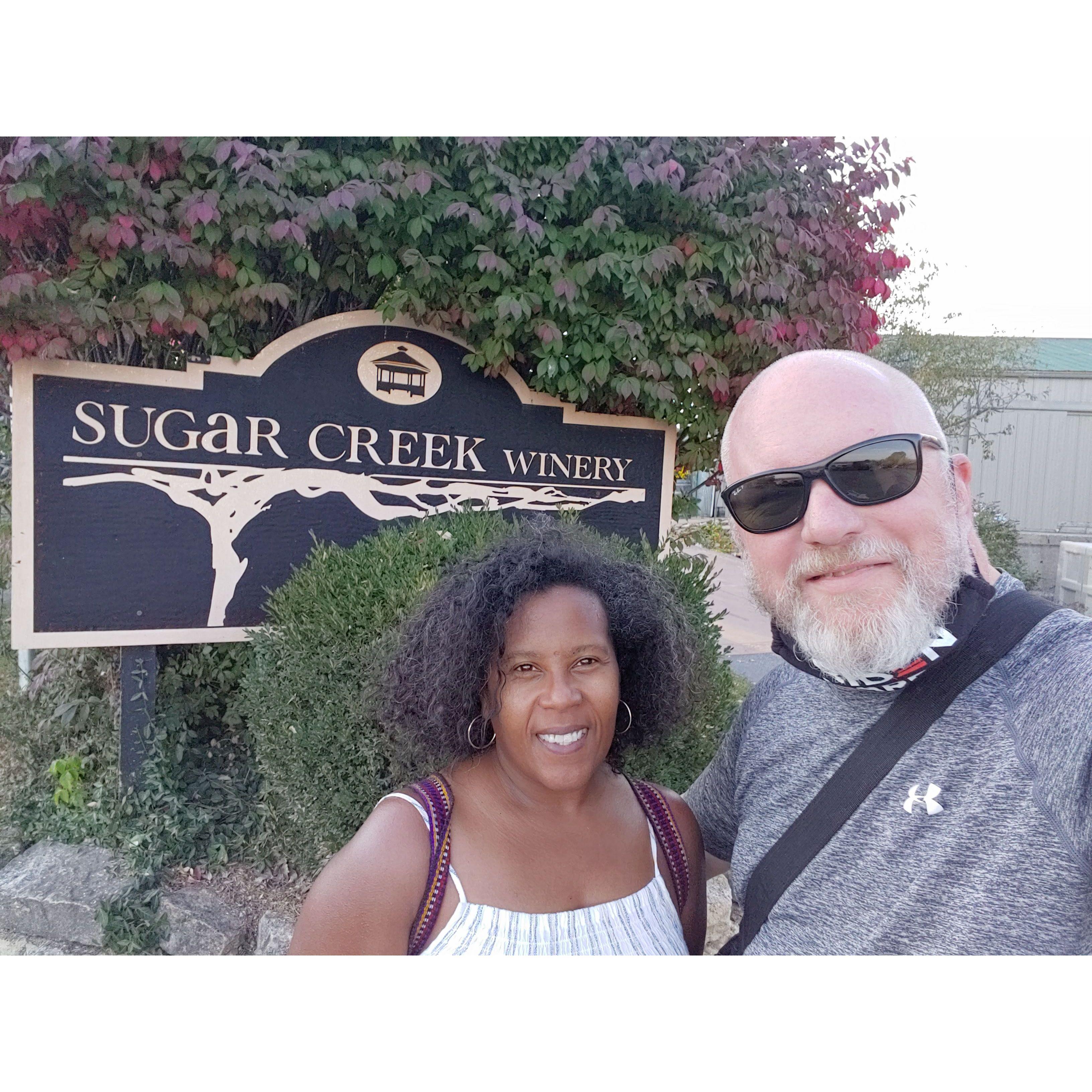 Checking out wine country in Hermann, Missouri