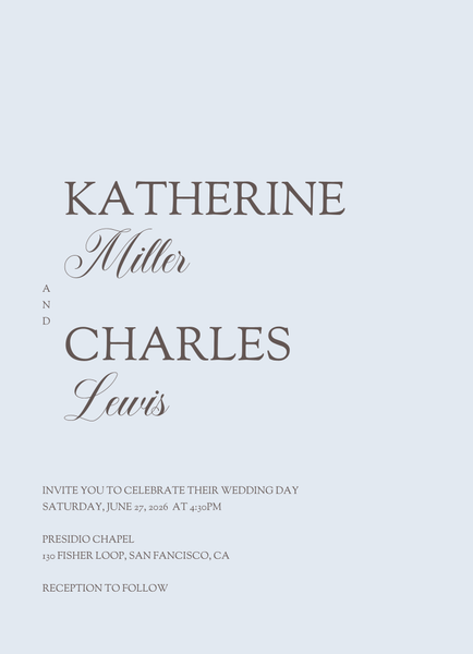 Soave Portrait | Ice | Zola Wedding Invitations