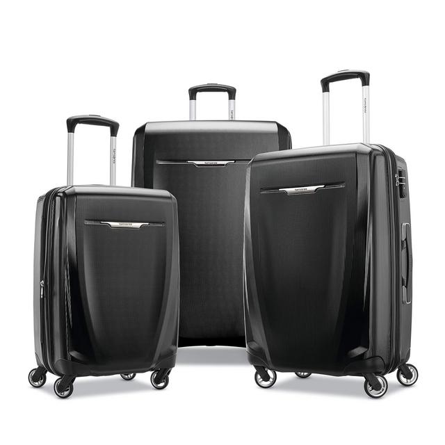 Samsonite Winfield 3 DLX Hardside Expandable Luggage with Spinners, Black