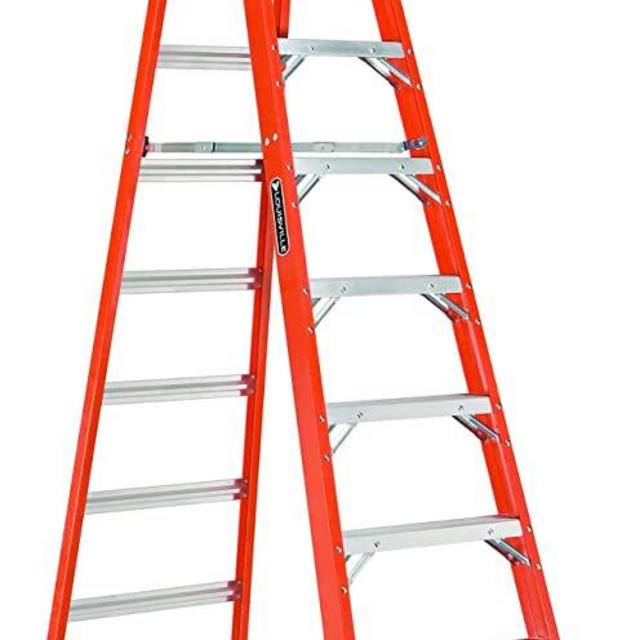 Louisville Ladder 10-Foot Fiberglass Step Ladder, 375-Pound Capacity, FS1410HD