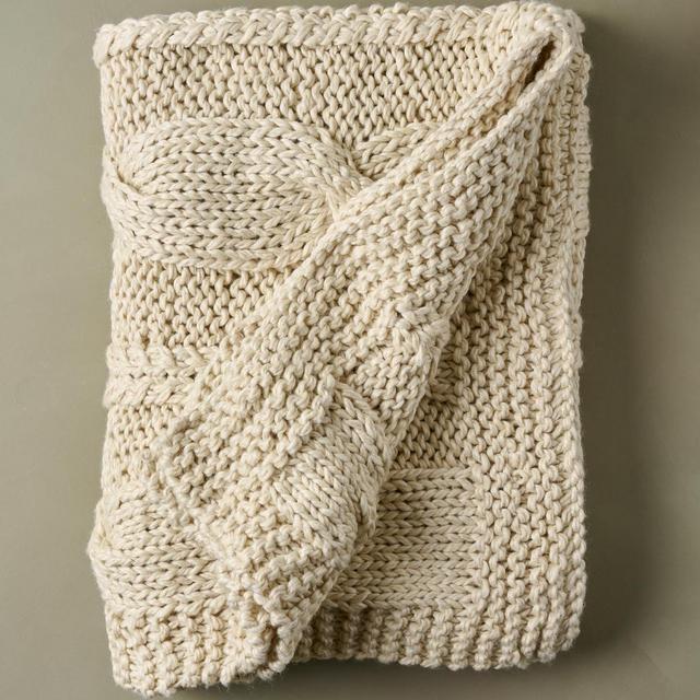 Cable Knit Oversized Throw
