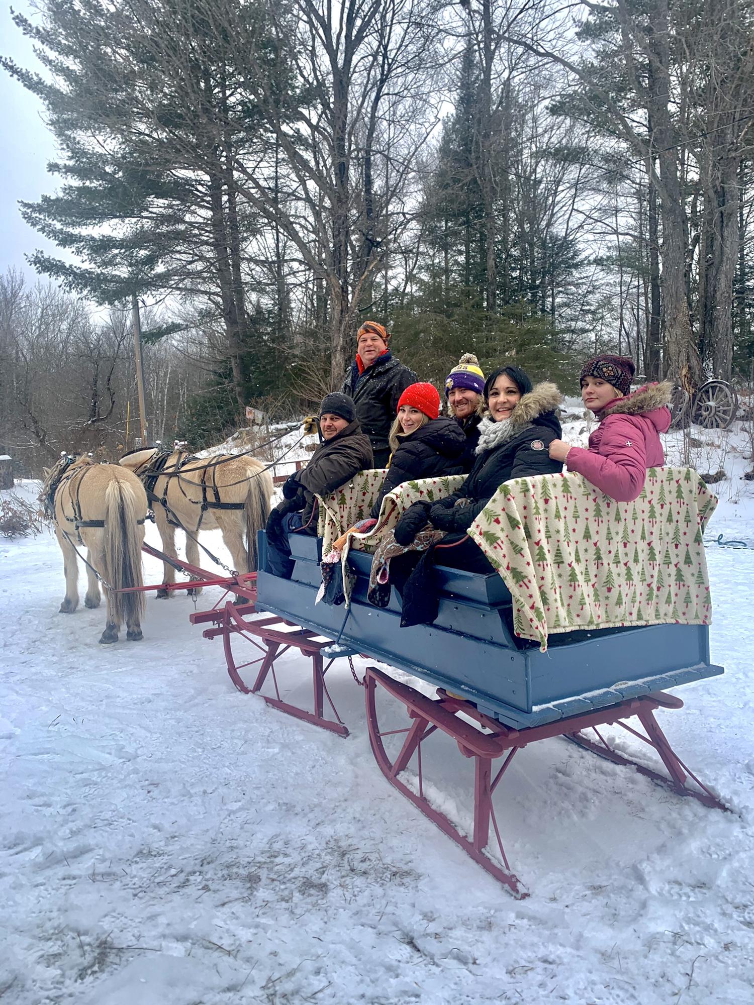 Sleigh ride around Christmas time in the UP