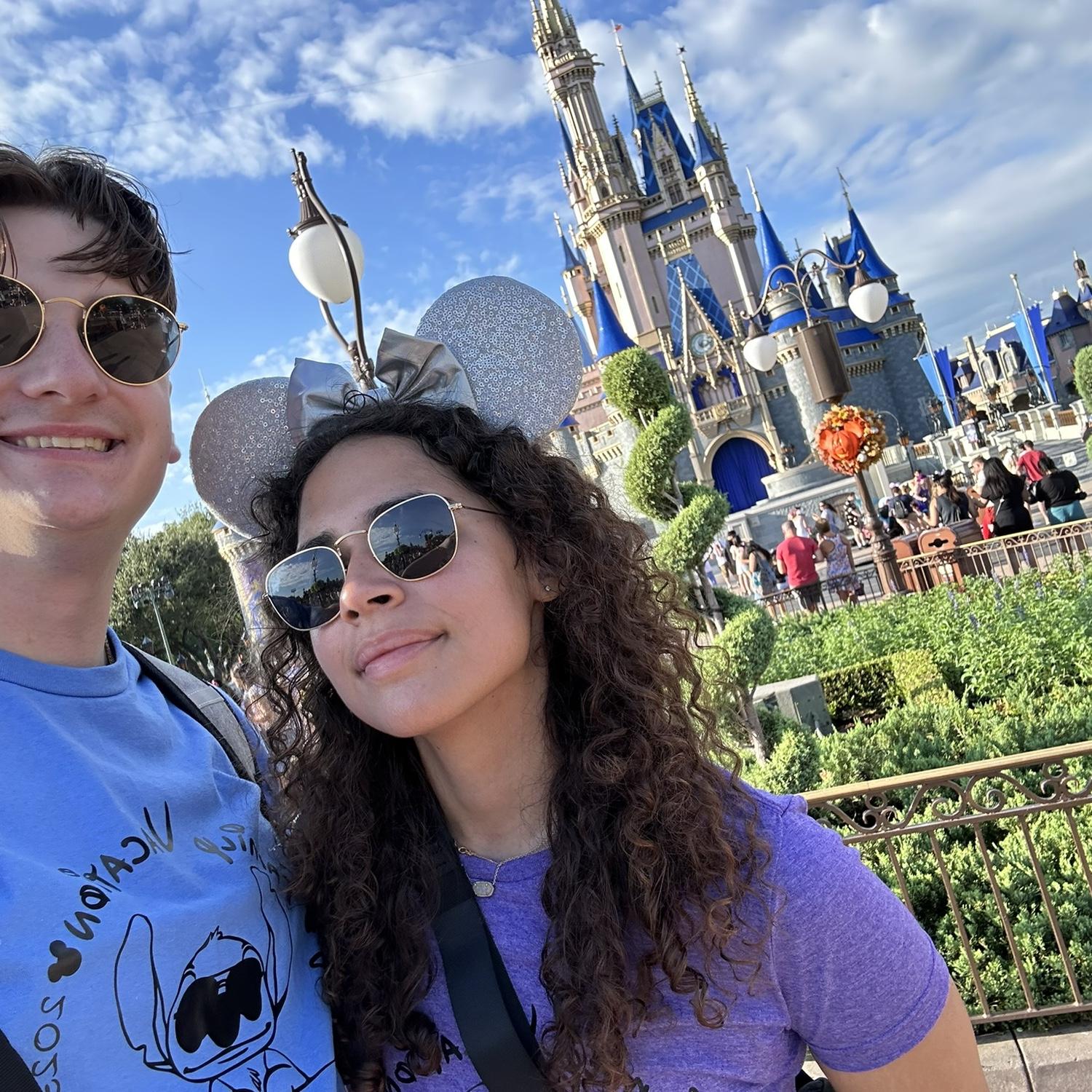First trip to Disney together with his family!