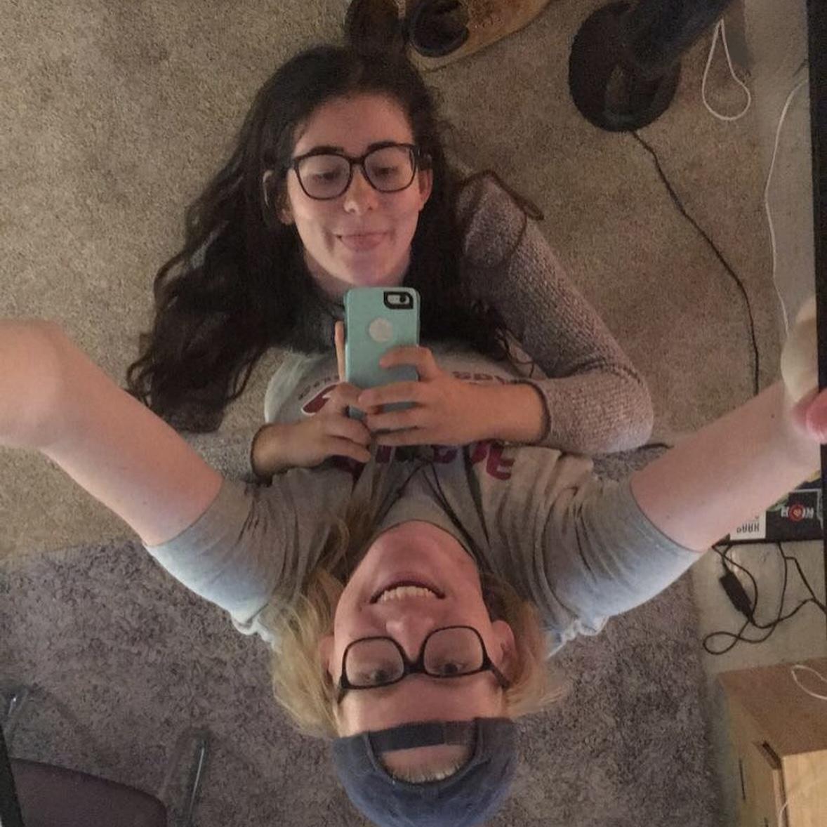 A silly selfie we took in Connor's dorm room He was holding a mirror on the ceiling!
(October 2017)