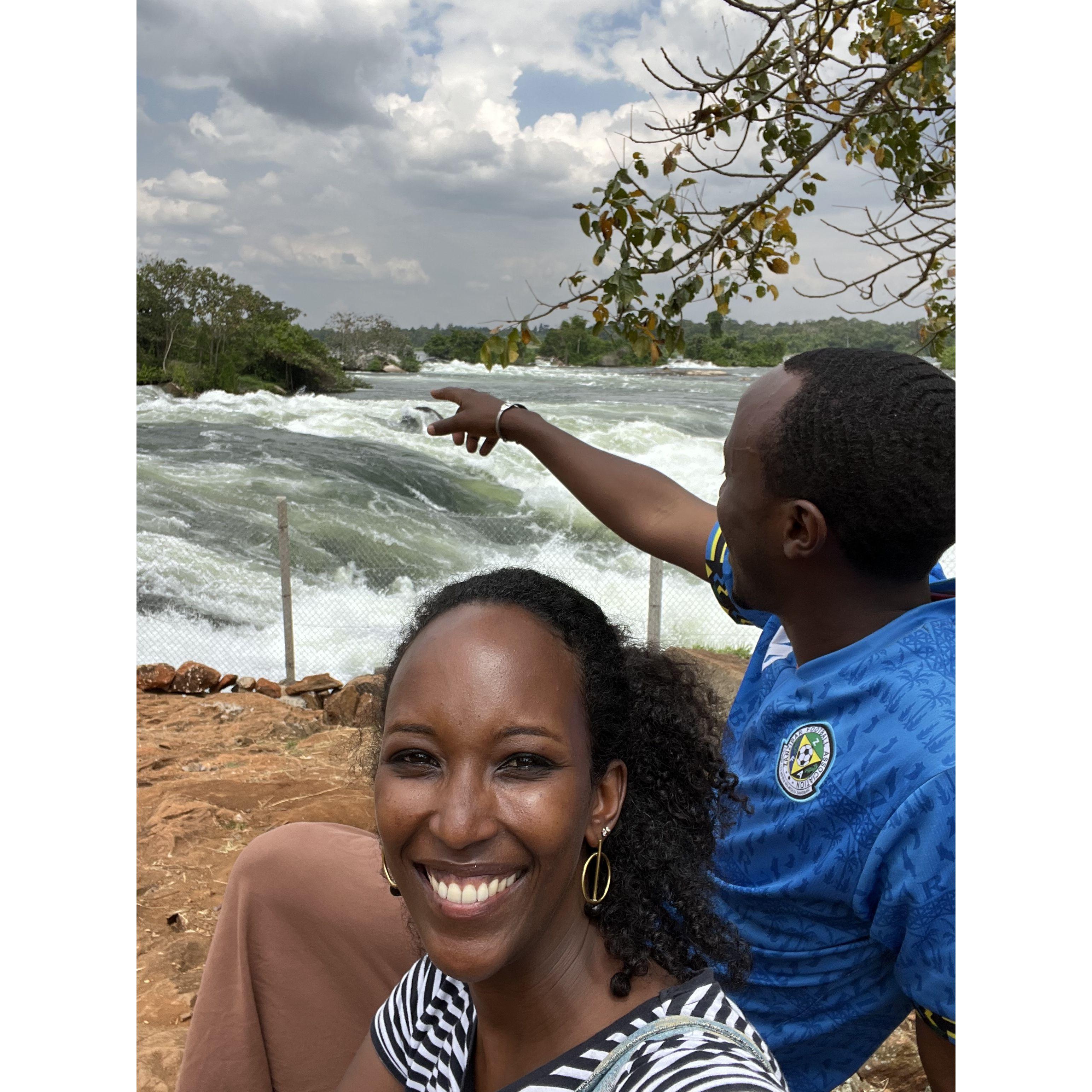 Visiting one of the Nile river's sources in Jinja, Uganda (July 2022)