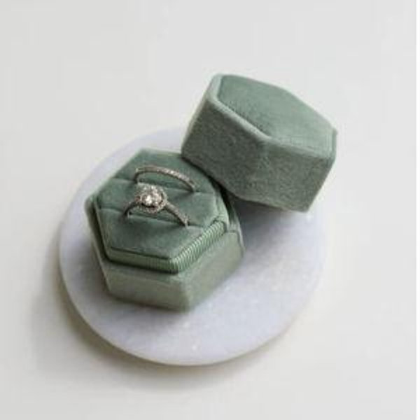 Velvet Ring Box (Sage)