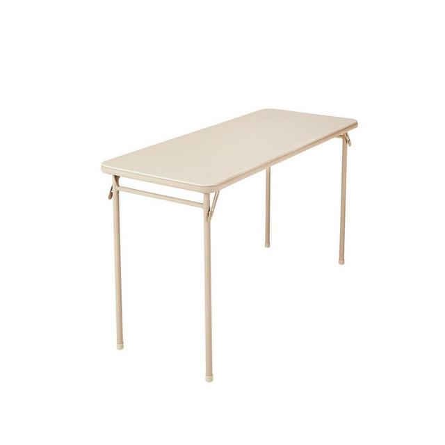 20" X 48" Vinyl Top Folding Table Antique Linen - Room & Joy