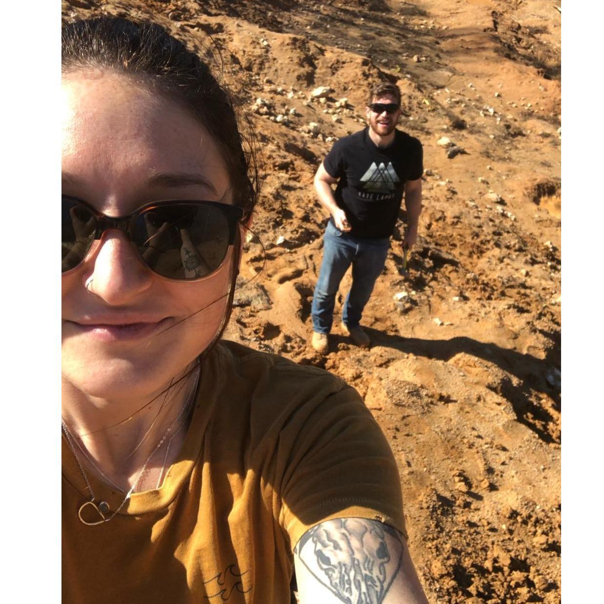 Crystal hunting in South Carolina.