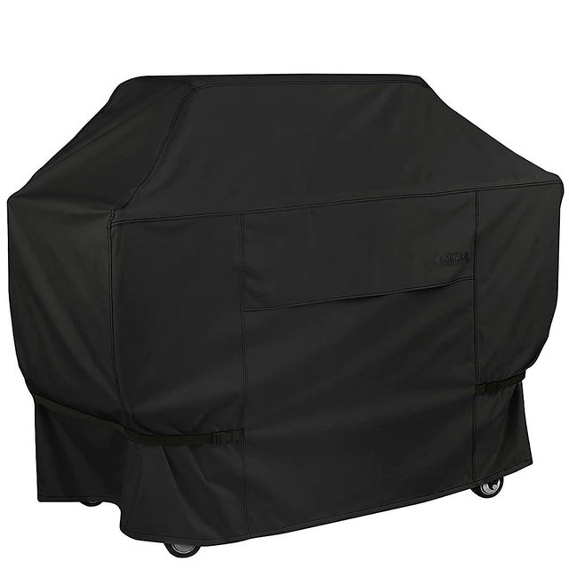 NettyPro BBQ Grill Cover Heavy Duty Waterproof 60 Inch, Fadeproof & UV Resistant, Outdoor Gas Grill Cover 3-4 Burner Barbecue Cover for Weber, Char-Broil, Brinkmann, Nexgrill Grills and More, Black