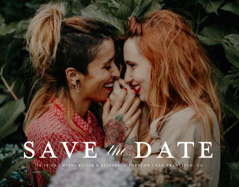 Leonid Photo | White | Zola Save The Dates