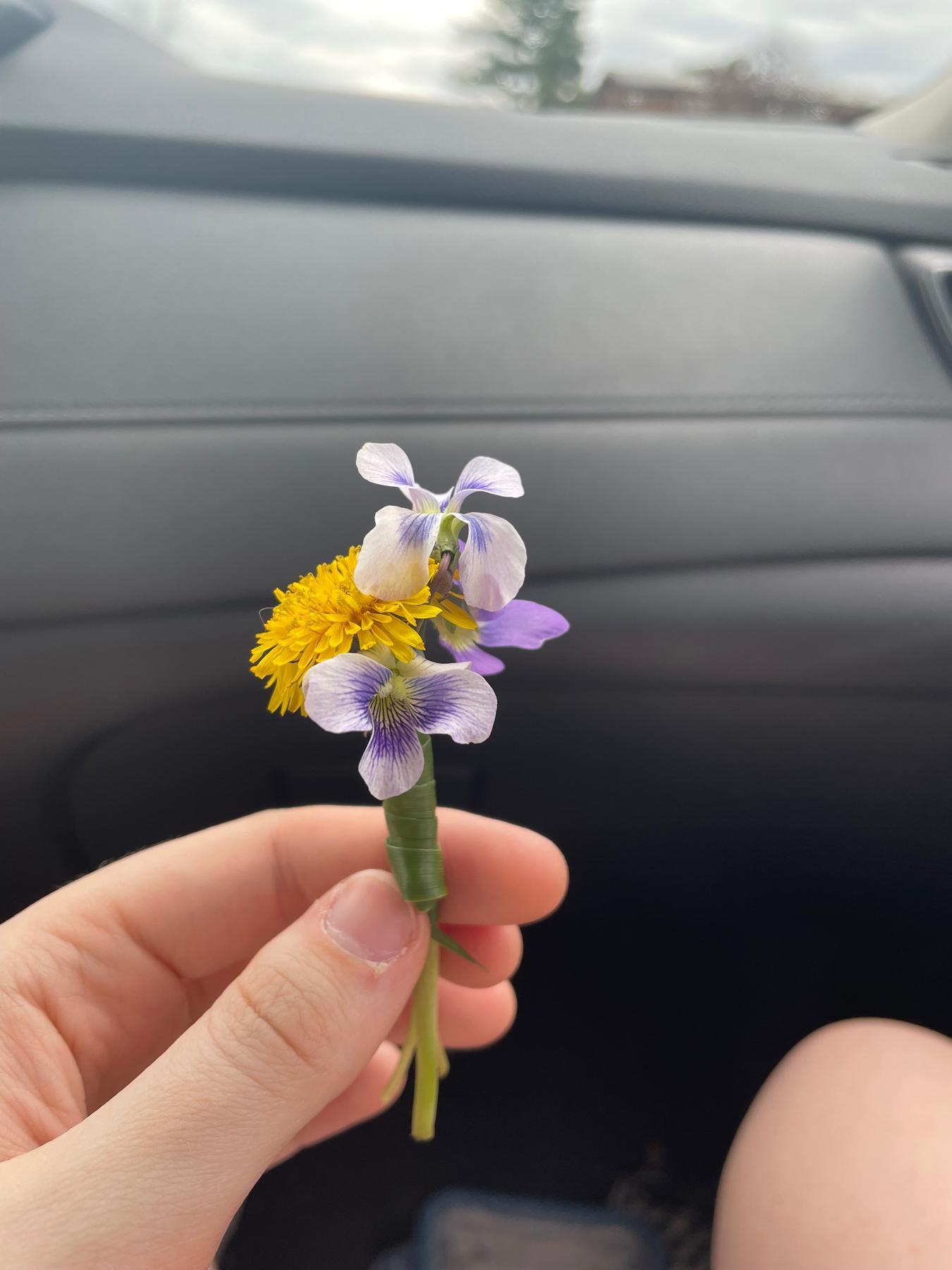 Sam made this for me… my first flowers <3