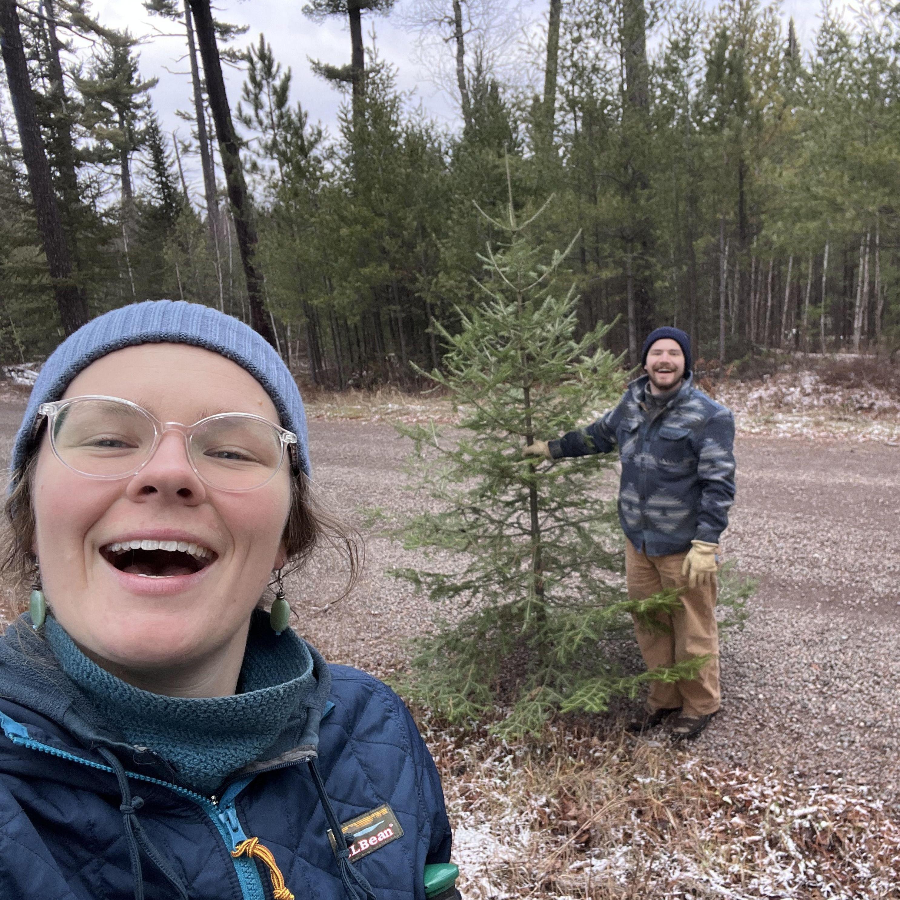 Picking out the perfect Christmas tree in the Superior National Forest!