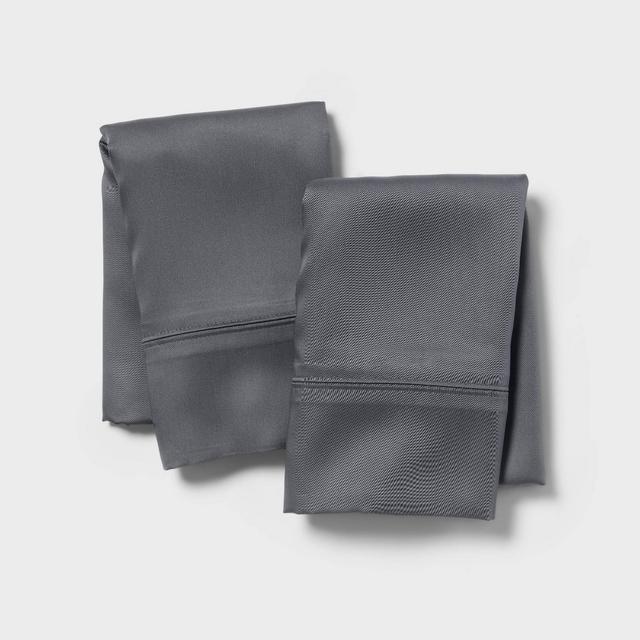 King 320 Thread Count Cool TENCEL® Lyocell Pillowcase Gray - Threshold™