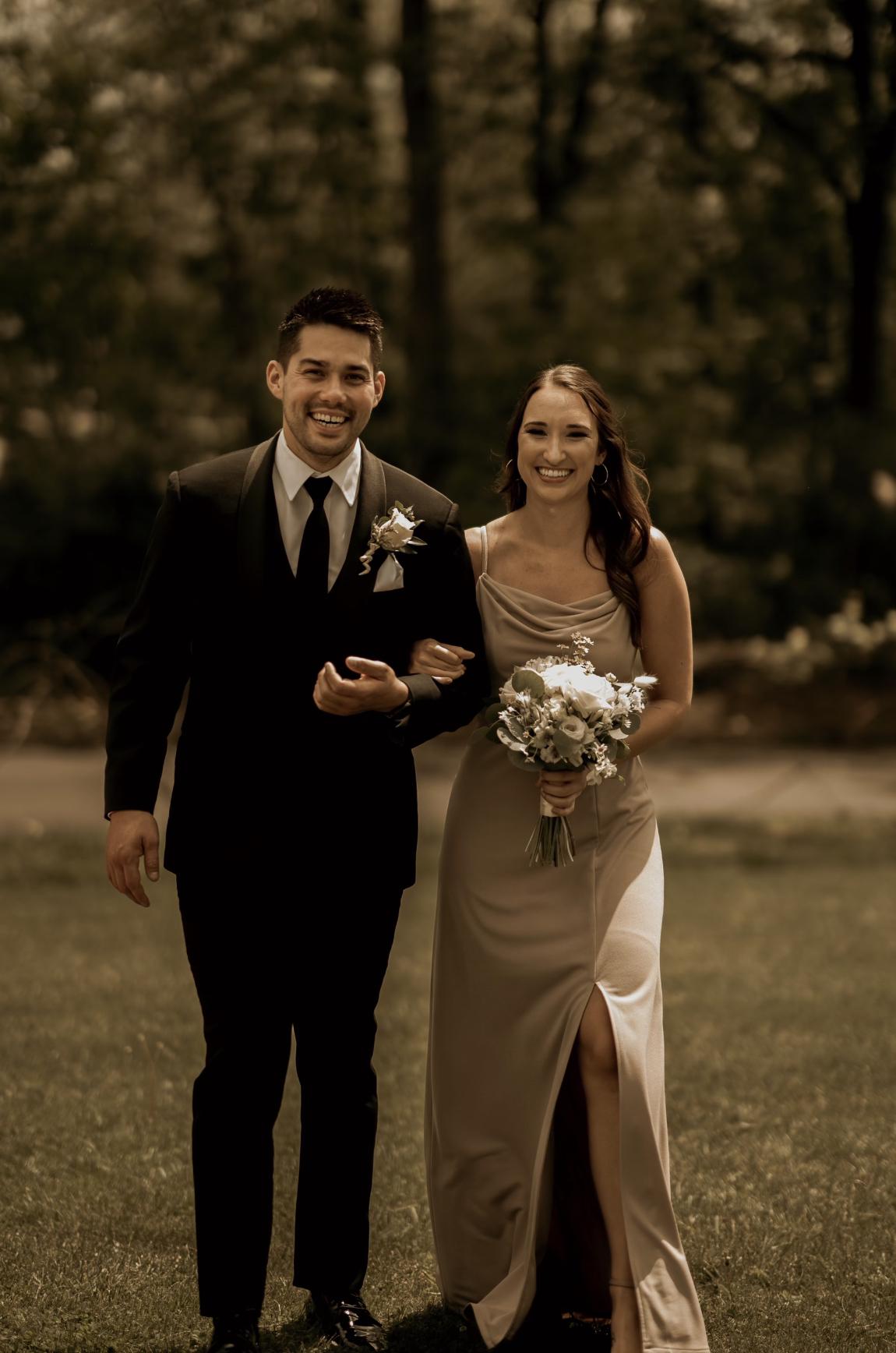 We've walked down the aisle together to celebrate another friends wedding!