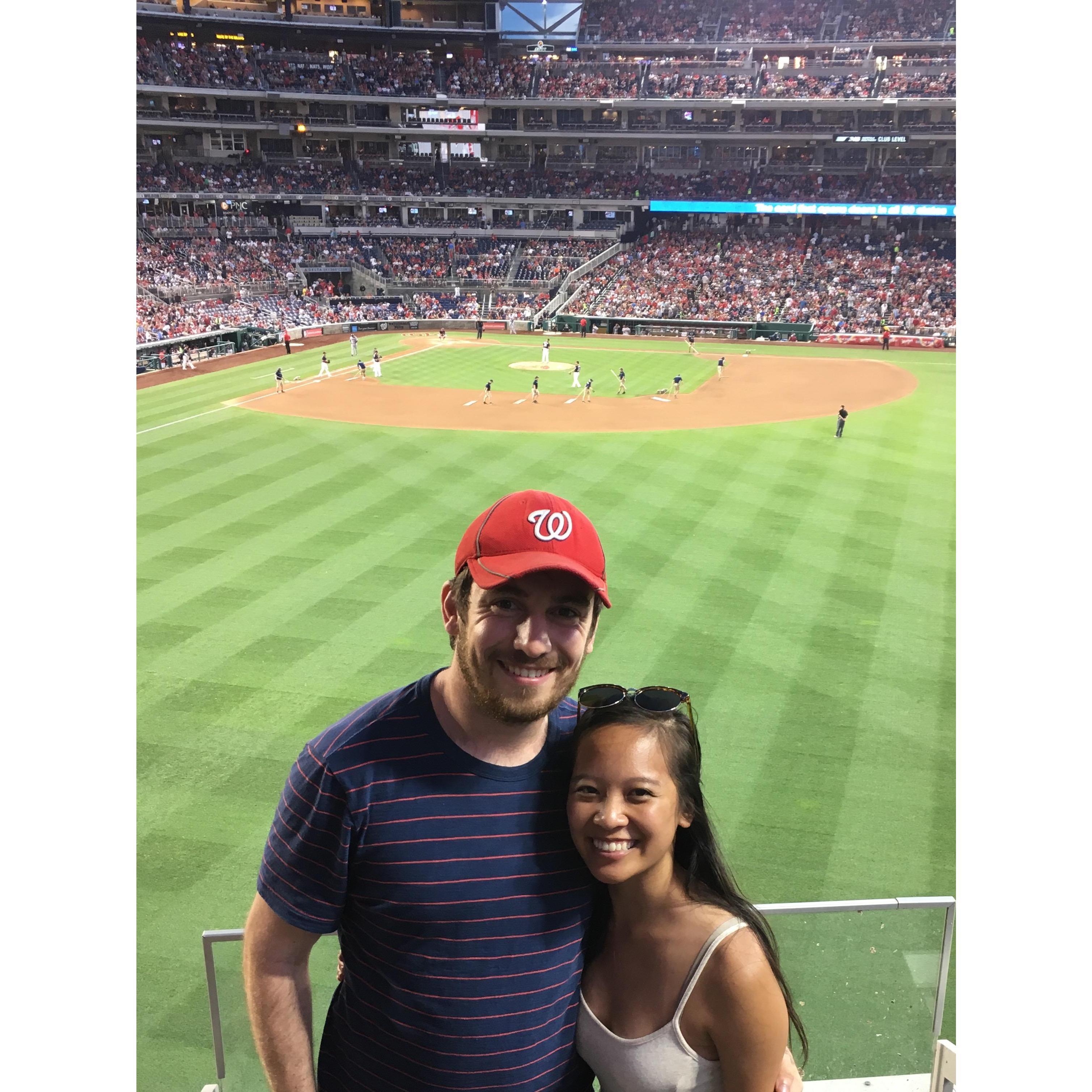 First Nats game together (and Kelly's first ever!)