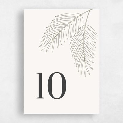 Grey Wedding Table Number - Talana