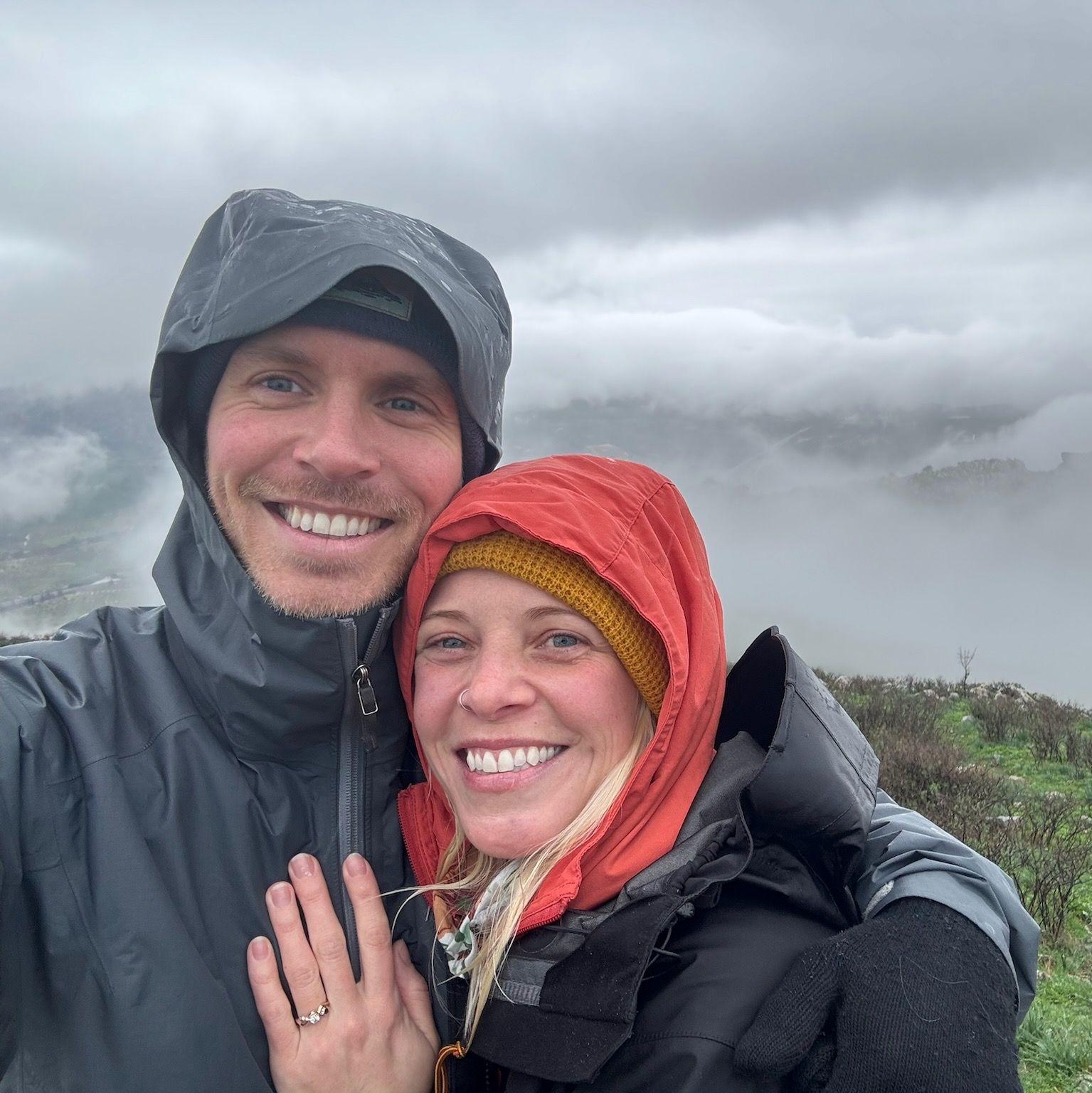 Just after getting engaged on top of the Acropolis in Greece!