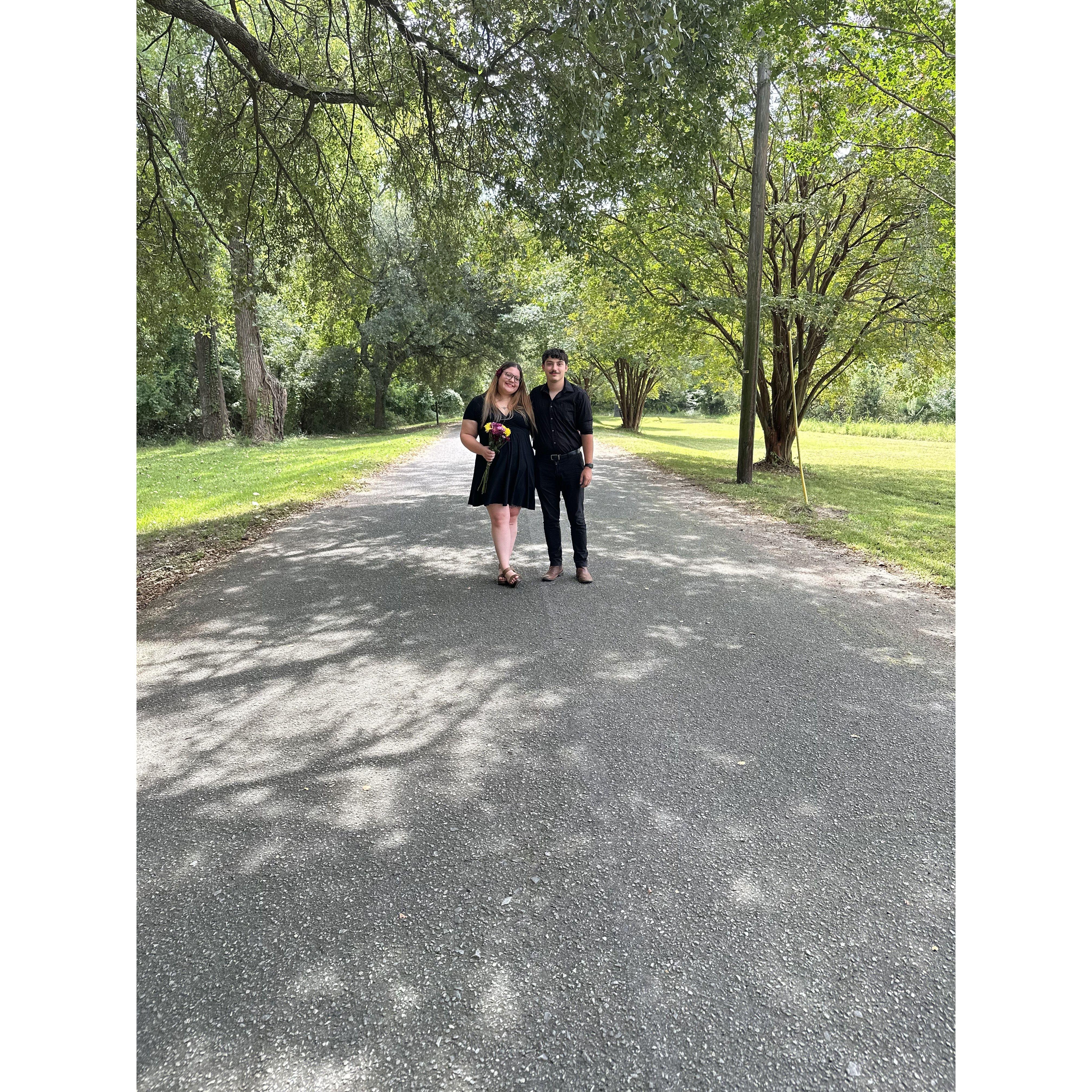 His sister took these photos for us