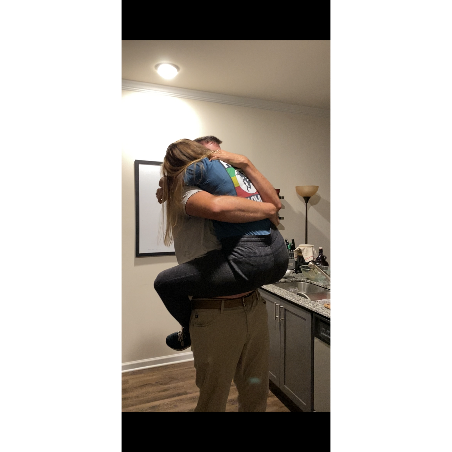 I surprised Mark after 6 months of doing long distance!! It was a very surprising moment for him, and an irreplaceable memory for both of us.