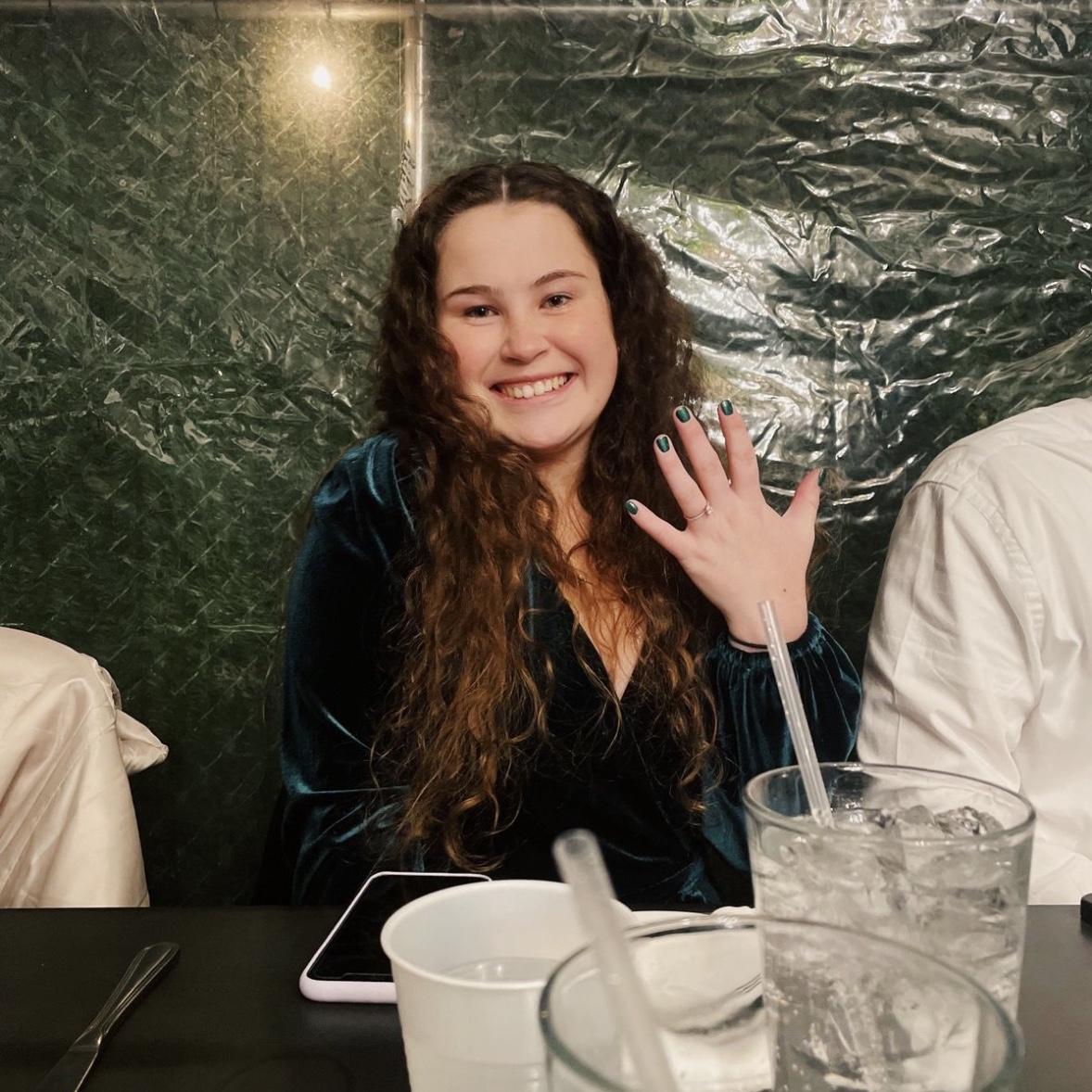 Engagement dinner to celebrate.
