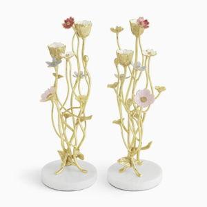 Michael Aram Wildflowers Candleholders S/2