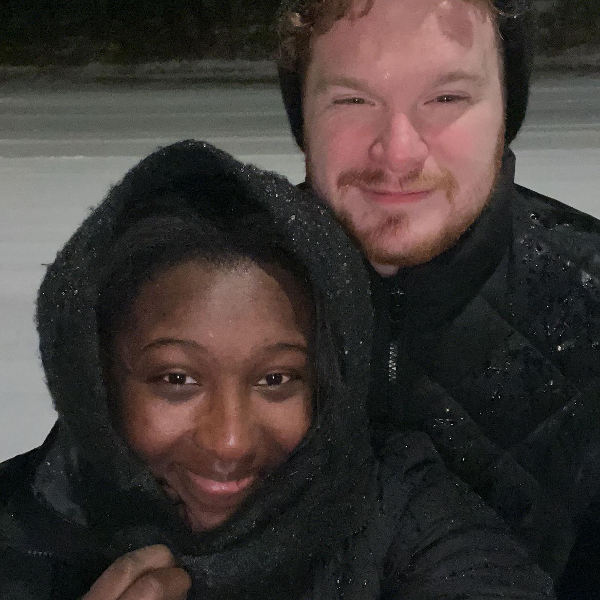 Every time it snows, we’re reminded of our first date! Snow began falling as we stepped out of the restaurant, and it felt like a scene straight from a Hallmark movie!
