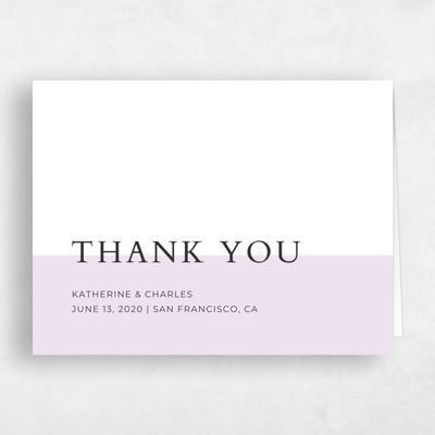 Lilac, Purple Wedding Thank You - Morrison