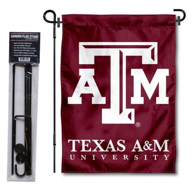 Texas A&M Aggies Garden Flag with Stand Holder
