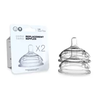 comotomo® Replacement Nipples in Slow Flow for Ages 0-3 Months (2-Pack)
