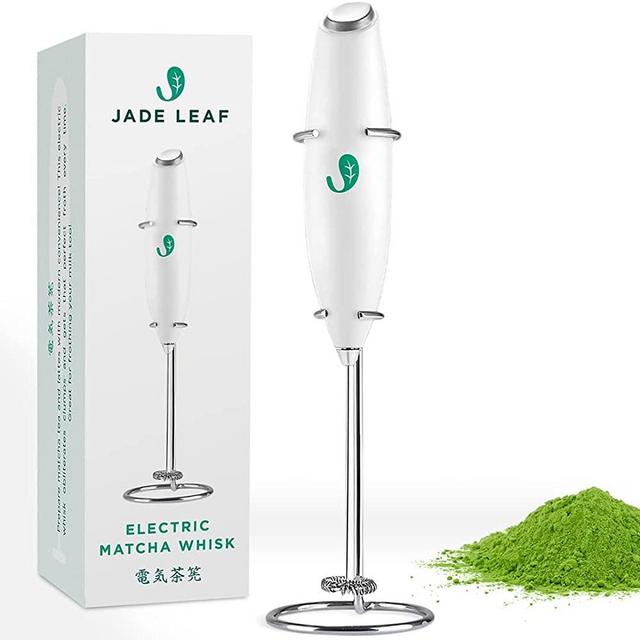 Jade Leaf - Electric Matcha Whisk + Milk Frother - Barista Style Preparation for Matcha Green Tea & Lattes