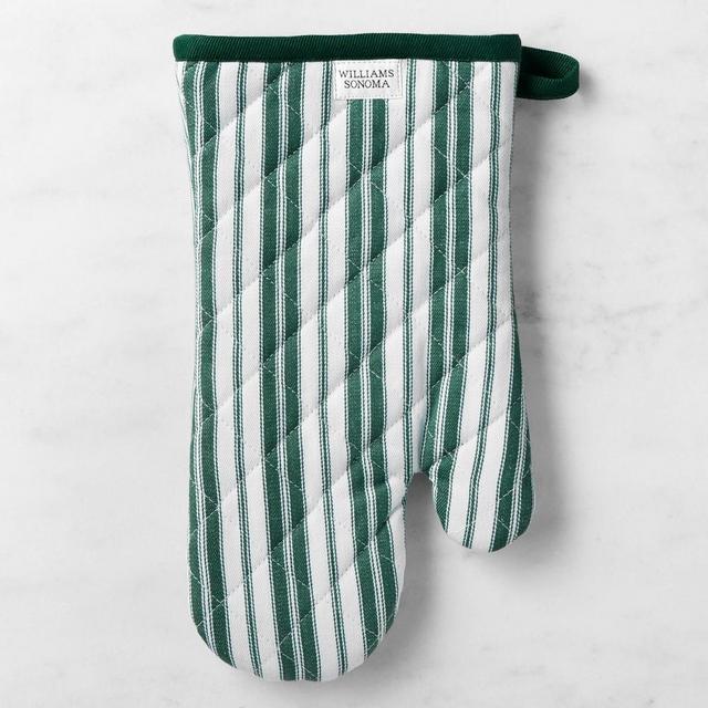 Williams Sonoma Heritage Stripe Oven Mitt, Dark Green