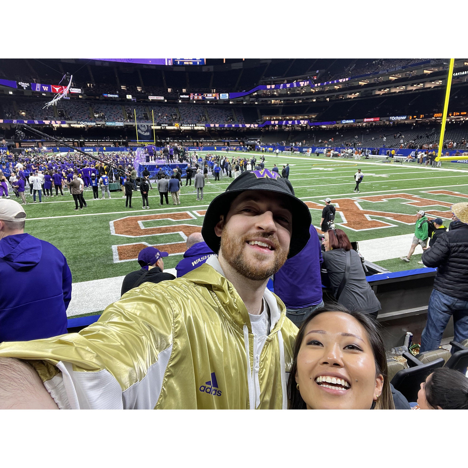 Watching our Dawgs win the Sugar Bowl 2024 to advance to the College Football National Championship! 🏈