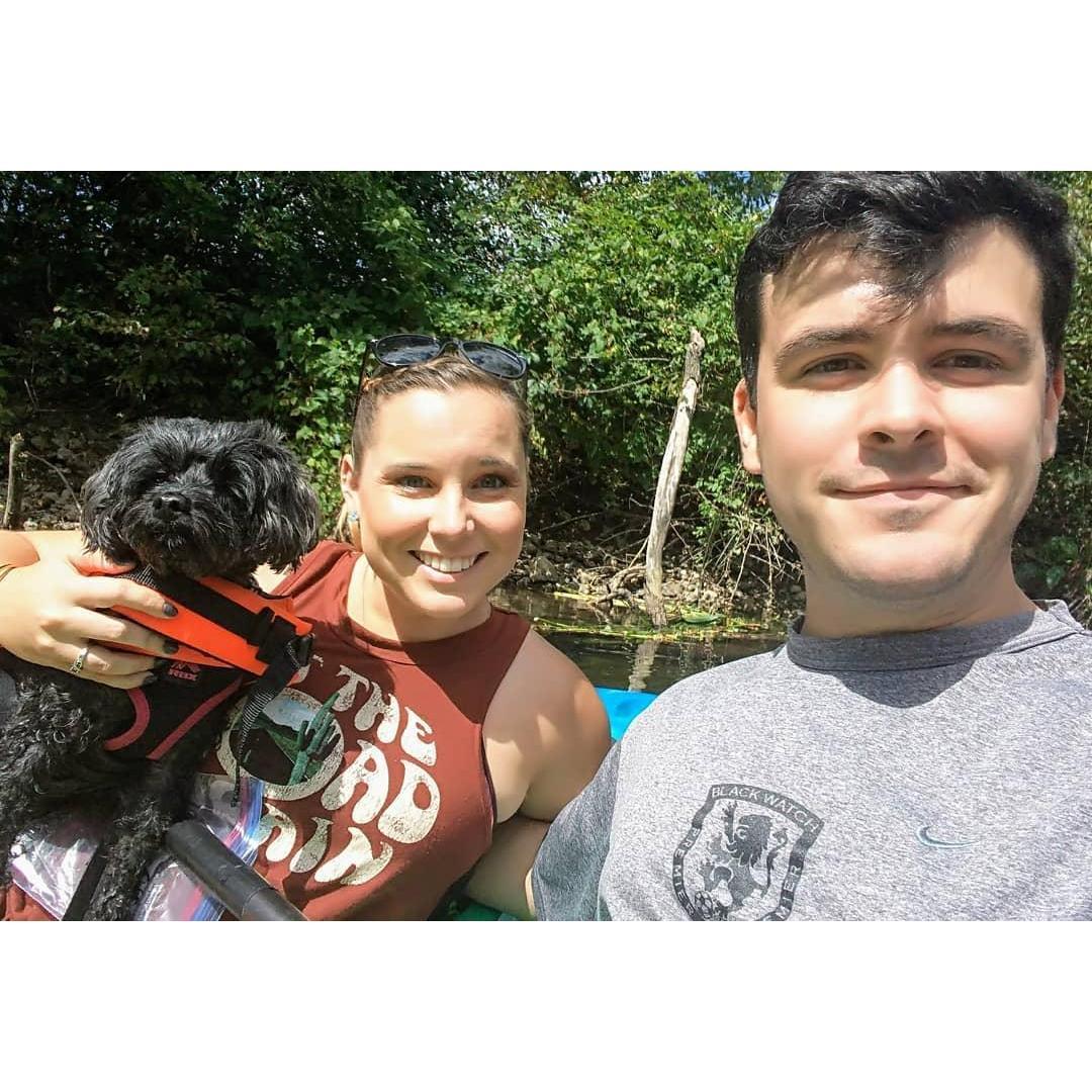 Alden and I met on Tinder and went on our first date in May 2017. Our kayaking date down the Battenkill River on August 27, 2017 became the day we decided to be boyfriend and girlfriend.